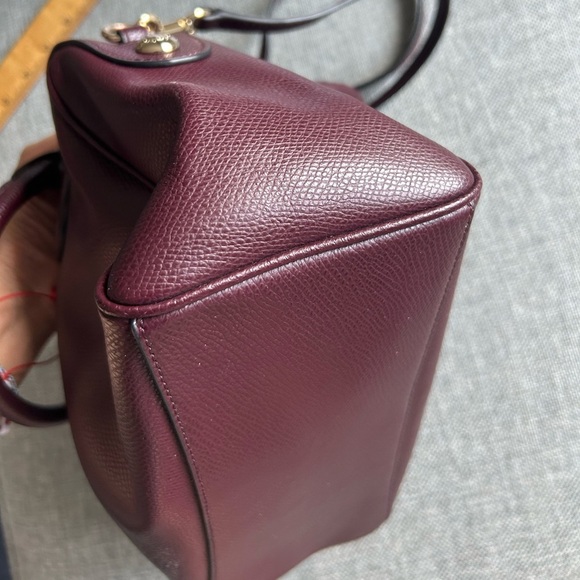 Coach Mini Bennett Burgundy Satchel 2-Way Shoulder Handbag - Picture 15 of 16